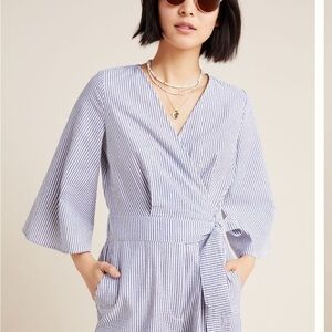 Striped Wrap Romper